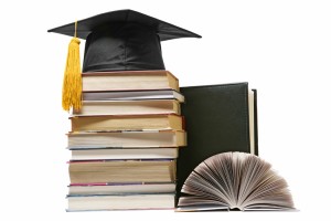 Books and mortarboard